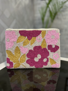 Pochette légère imperméable en coton avec bouton fleur en strass, sac de soirée formel - Product Image 4