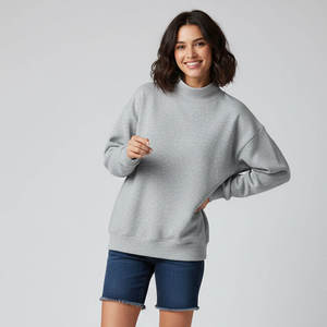 Bulk Order Premium Quality OEM Service <b>Ladies</b> Casual Solid Lambda Chi Alpha Mock Neck <b>Sweatshirt</b> <b>For</b> Greek Sorority Clothing - Product Image 3