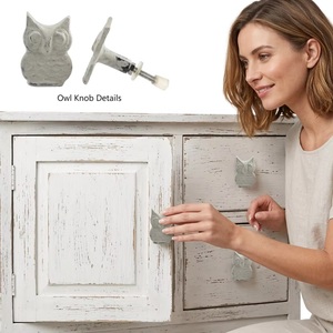 Ba Owl Shape Cast Iron Eco-Friendly Multi-Function Cabinet <b>Knob</b> Farmhouse Style Easy Installation Home Office Use - Product Image 3