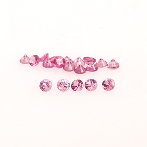 Pierres gemmes lâches de coupe ronde à facettes de tourmaline rose naturelle de 2mm - Product Image 5