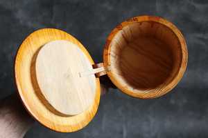 Mug à bière Viking élégant en gros, fait main, rétro, en bois sculpté, style religieux Feng Shui, avec motif ange et amour - Product Image 6