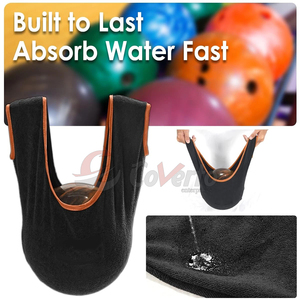 High Quality Microfiber <b>Bowling</b> Ball Polish Bag Washable Cleaning Cloth For <b>Bowling</b> Ball Maintenance - Product Image 5
