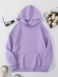 Sweat-shirt court à demi-zip pour femme, design personnalisé, tendance, en polaire, avec col et capuche - Product Image 4