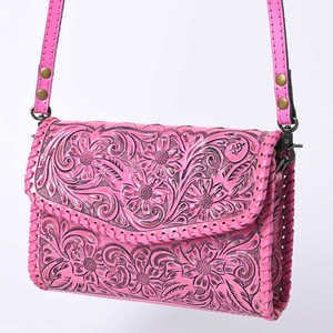 2026 New Arrival for Color 100% Genuine Leather Bohemian Florals Embossed Crossbody <b>Shoulder</b> Bag ZIP Closure Single <b>Strap</b> Lady - Product Image 1