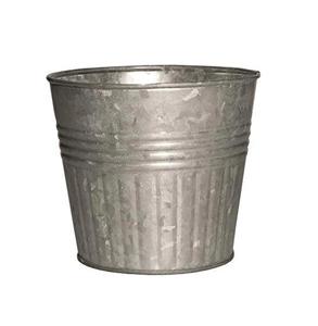 Jardinière artisanale en métal galvanisé rustique de qualité supérieure, motif irrégulier, pour la maison, le jardin, le balcon, pot de fleurs décoratif - Product Image 2