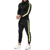 Ensembles de survêtements de sport personnalisés pour hommes, style jogging, légers, avec fermeture éclair, pour l'hiver, vente en gros