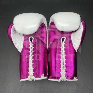 No Boxing No Life Gants de boxe professionnels en cuir de vachette de qualité supérieure à lacets Rembourrage épais à 4 couches Respirant Kick Boxing - Product Image 4