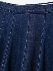 Jupe en jean stretch slim pour femme, logo personnalisé, haute qualité, motif uni, streetwear, vintage, délavé clair, décontractée, été - Product Image 2