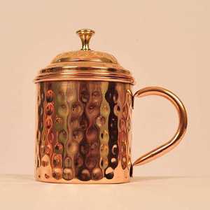 Hammered Copper <b>Tea</b> <b>Mug</b> With Lid Artisan Coffee <b>Mug</b> Vintage Herbal <b>Infuser</b> <b>Mug</b> Handmade Drinkware Gift Custom Logo OEM - Product Image 4