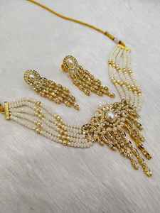 Radiant <b>Indian</b> AD <b>Jewellery</b> <b>Set</b> for Women Stunning Necklace and Earrings Combo Ideal for Bridal Wear and Festive Events - Product Image 4