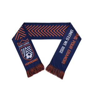 Écharpe unisexe en tricot double couche à motif éventail, accessoire chaud pour supporters d'événements sportifs - Product Image 2