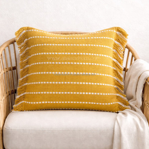 Elegant White Woven <b>Throw</b> Pillow <b>Cover</b> Farmhouse Decorative <b>Sofa</b> Chair Indoor Pillow Slip <b>Covers</b> for Home Interior Indian Expor - Product Image 4