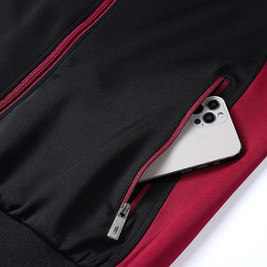 Chándal de Invierno de Poliéster y Algodón con Forro Polar, Cordón Ajustable, Logotipo Personalizado, Color Sólido, Transpirable, de Secado Rápido, Ligero, Negro, para Hombre, de Alta Calidad - Product Image 5