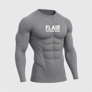 Camisetas de compresión de buena calidad al por mayor, camisetas de compresión para hombre de talla grande con impresión por sublimación de alta calidad - Product Image 4