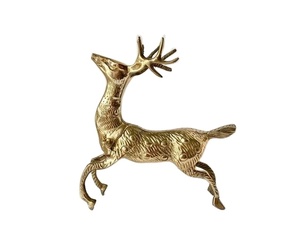 Reno de ciervo de aluminio fundido de pie chapado en oro para decoración de jardín de Casa de Navidad modelo de Reno elegante en Moq bajo - Product Image 6