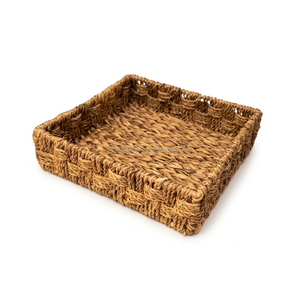 AG Elements Handwoven Natural Seagrass <b>Square</b> Decorative Storage Tray <b>Basket</b> 12 Inch Eco Friendly Organizer Home Hotel Retail - Product Image 1