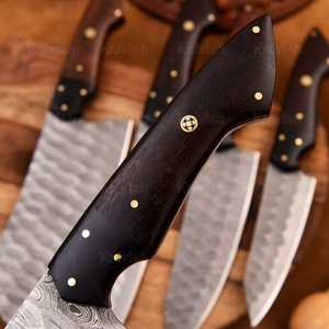 Ensemble de couteaux de chef japonais 5 pièces en acier à haute teneur en carbone, forgés à la main, manche en os, ambidextres, couteaux de cuisine durables - Product Image 2