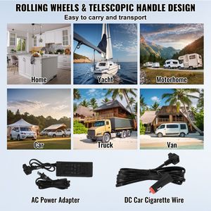 Réfrigérateur de voiture portable à double zone 12 volts avec capacité de 58 L / 61,5 QT - Congélateur et réfrigérateur à température réglable de -4 à 68°F en un seul appareil - Product Image 6