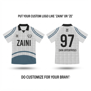 Premium 180 GSM Polyester Interlock Sublimation <b>Polo</b> <b>Shirt</b> White <b>Grey</b> Panel Custom Logo Uniform - Product Image 1