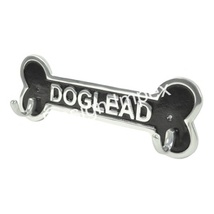 Hợp thời trang doglead nhôm tường móc với 2 chủ sở hữu chó yêu thích xương hình dạng dễ dàng mountable tùy chỉnh móc tường móc từ Ấn Độ - Product Image 1