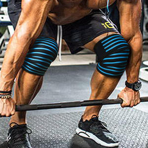 Compression Gym High Elastic Thick Non-Slip Breathable Professional Protection <b>Knee</b> Wraps <b>Knee</b> Brace for Training Powerlifting - Product Image 3