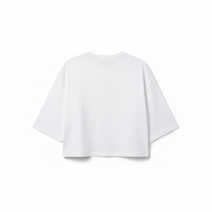 Camiseta blanca extragrande para mujer con logo GEN Z LUX, tela de algodón suave, corte holgado, estilo streetwear moderno para uso casual. - Product Image 6