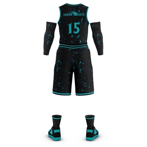 Ensemble de maillot et short de basketball personnalisé à sublimation intégrale, respirant et à séchage rapide, pour hommes et jeunes équipes - Product Image 6
