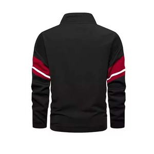 Men Tracksuit Color & <b>Red</b> Block Stand Collar Track Jacket & Custom Made Drawstring Sweatpants Casual Jogging Sports <b>Suit</b> - Product Image 2