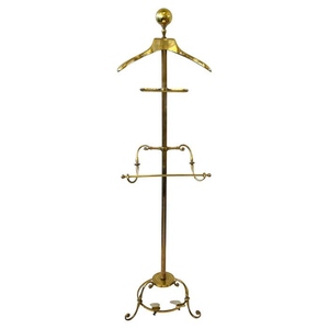New Design Vintage Iron Valet <b>Stand</b> Metal Suit Rack Standing Clothes Tree Tripod Base Luxury Bedroom Bathroom Customized Single - Product Image 1