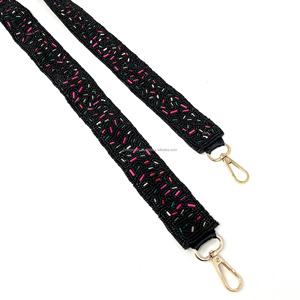 Correa de Repuesto para Bolso Hecha a Mano por Pr Black, con Cuentas y Patrón de Confeti Colorido, para Bolsos Cruzados - Product Image 2