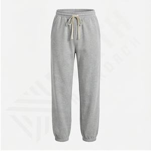 Haute qualité femme gris taille haute pantalon coton français éponge large jambe pantalons de survêtement pour femmes travail pantalon hiver pantalon hommes - Product Image 2