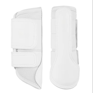 รองเท้าบู๊ตป้องกันขาสำหรับม้า (แบบแปรงปัด) แผ่นรองรับแรงกระแทก ป้องกันเอ็น/ข้อเท้า ทำจากไนลอน สีและรุ่นปรับแต่งได้ - Product Image 1