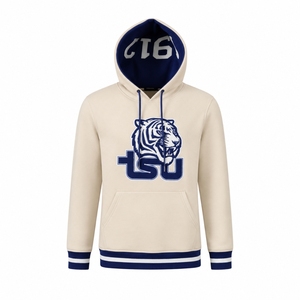 Sudadera con Capucha Varsity Personalizada, de Felpa Gruesa, con Apliques Bordados, para Equipos Universitarios, Estilo Urbano, Fabricante OEM - Product Image 1