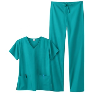 PRIMEFIELD ENTERPRISES Ensemble de blouses médicales unisexe bleu clair à col en V avec poches zippées, détection d'aiguilles, thermocollage sans couture, uniforme hospitalier - Product Image 4