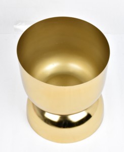 กระถางต้นไม้ทรงกลมเคลือบทองเหลืองสไตล์บ้านไร่ เป็นมิตรกับสิ่งแวดล้อม ทนทาน น้ำหนักเบา เหมาะสำหรับสวน บ้าน โรงแรม ขายส่ง รับสั่งทำ - Product Image 3