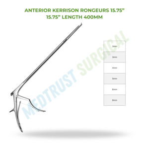 Rongeurs Kerrison antérieurs 15,75 pouces 400 mm Instrument chirurgical pour la colonne vertébrale 2 mm 3 mm 4 mm 5 mm 6 mm 8 mm - Product Image 2