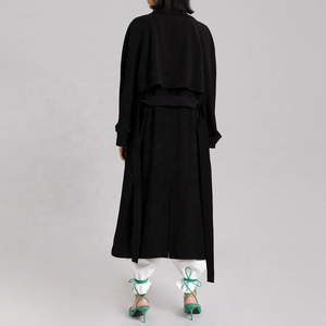 Abrigos de lana largos sin cuello para mujer, chaqueta de invierno para mujer - Product Image 4