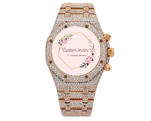 Reloj Analógico Mecánico de Lujo para Hombre con Incrustaciones de Moissanita, Personalizado en Acero Inoxidable con Correa Plateada, Estilo Hip Hop - Product Image 3