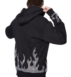 New Arrival Outdoor Wear Casual Rhinestone <b>Hoodies</b> Quick Dry <b>Men</b> <b>Plain</b> Color <b>Men</b> Rhinestone <b>Hoodies</b> - Product Image 3