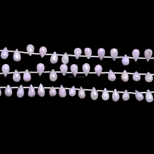 Perles artisanales en Sillimanite violette naturelle de qualité supérieure, forme goutte à facettes, pour la fabrication de bijoux, 6x4mm, 8 pouces, fil de pierres précieuses en cristal - Product Image 3
