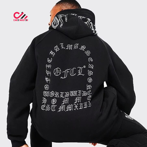 Conjunto de 2 Piezas de Chándal para Hombre de Alta Calidad, Casual de Invierno, con Pedrería, Lavado Ácido, Pantalones Acampanados y Sudadera con Cremallera, OEM 2026 - Product Image 5