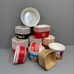 Tùy chỉnh in ấn logo dùng một lần kraft giấy salad Bát súp trái cây giấy Bát thực phẩm đóng gói <span class=keywords><strong>container</strong></span> với nắp - Product Image 5