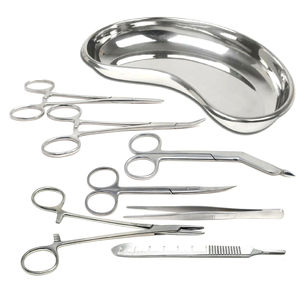 Kit de chirurgie mineure de base en acier inoxydable de 8 pièces avec plateau réniforme, réutilisable, vente en gros, fabricant et fournisseur - Product Image 4