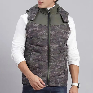 Chaleco de Algodón para Hombre y Mujer, Invierno, Transpirable, Grueso, Acolchado, Sin Mangas, con Capucha Desmontable, Botones, Personalizado - Product Image 1