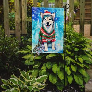 Bandera de jardín de Navidad Malamute de Alaska Multicolor, buzón decorativo, cartel de patio para ilustraciones de Patio y camas de flores, tamaño de jardín - Product Image 2