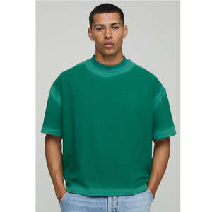 T-shirt vert pour homme 100% coton, coupe décontractée, streetwear, manches courtes, séchage rapide, respirant, pour un usage quotidien en été - Product Image 4