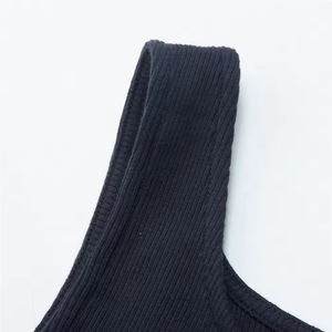 Camiseta sin mangas personalizada para mujer 2026, 100% algodón, estilo urbano, de secado rápido, transpirable, corte regular, blanca, sin mangas - Product Image 4