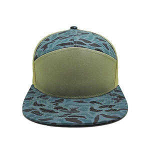 Gorra de malla estructurada de 7 paneles con logotipo personalizado, camuflaje, cierre a presión de plástico, hecha en Vietnam, estilo deportivo clásico. - Product Image 1