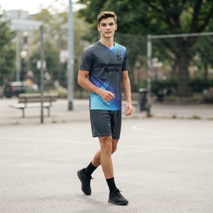 Conjunto de Camiseta de Fútbol de Alta Calidad, 100% Poliéster, Manga Corta, Transpirable, Camisetas de Fútbol - Product Image 4