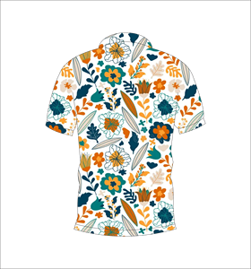 Camiseta Polo Personalizada para Hombre con Estampado Floral Tropical, Manga Corta, Casual, para Golf, con Logotipo Personalizado, OEM, ODM, al por Mayor - Product Image 5